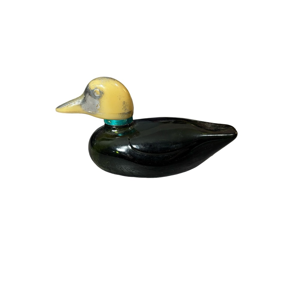 Avon Vintage Duck‎ Cologne Bottle Green Glass Mallard Cottage Grandmacore Deckr
